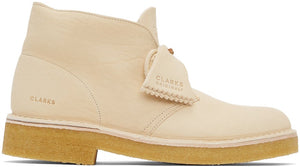 Clarks Originals Off-White Leather 221 Desert Boots - Clarks Originals Cuir blanc Cuir 221 Bottes de désert - Clarks Originals Off-White 가죽 221 사막 부츠
