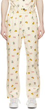 Clot Off-White All Over Print Pajama Lounge Pants - Caillot blanc blanc sur tout le pantalon de salon pyjama imprimé - 인쇄 파자마 라운지 바지 위에 오프 끄기