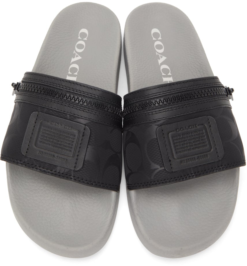 Coach 1941 Black Nylon Pocket Sandals