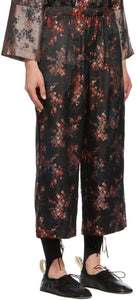 Comme des GarÃ§ons Comme des GarÃ§ons Black Jacquard Trousers