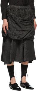 Comme des GarÃ§ons Comme des GarÃ§ons Black Treated Linen Skirt