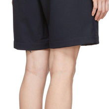 Comme des GarÃ§ons Girl Navy Wool Suiting Shorts