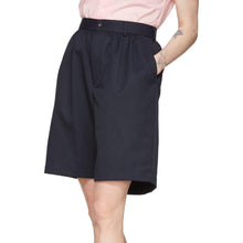 Comme des GarÃ§ons Girl Navy Wool Suiting Shorts