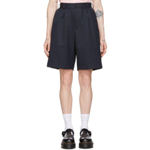 Comme des GarÃ§ons Girl Navy Wool Suiting Shorts