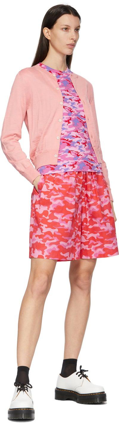 Comme des GarÃ§ons Girl Pink Camo Long Sleeve T-Shirt