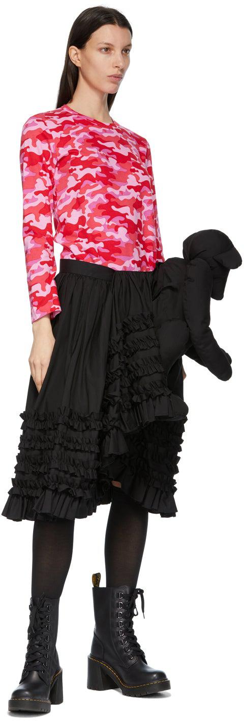 Comme des GarÃ§ons Girl Pink Camo Long Sleeve T-Shirt