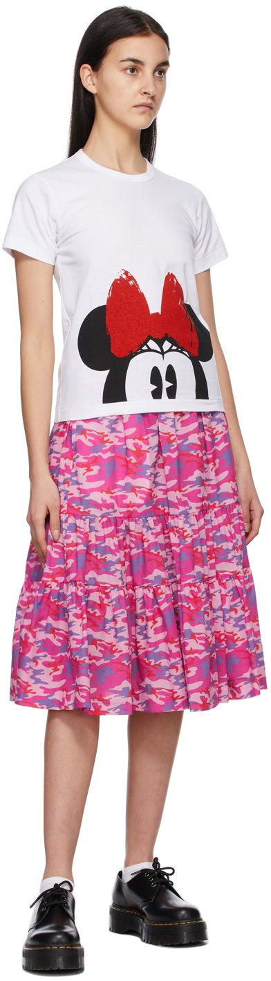 Comme des GarÃ§ons Girl White Disney Edition Minnie Mouse Eyes T-Shirt