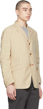 Comme des GarÃ§ons Homme Beige Linen Chambray Blazer