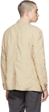 Comme des GarÃ§ons Homme Beige Linen Chambray Blazer