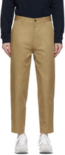 Comme des GarÃ§ons Homme Beige Tapered Chino Trousers - Table des garçons Homme Beige Pantalon chino fuselé - comme des garÃ§ons homme beige 테이퍼 치노 바지