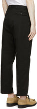 Comme des GarÃ§ons Homme Black Cotton Drill Trousers