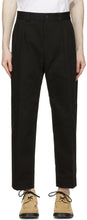 Comme des GarÃ§ons Homme Black Cotton Drill Trousers - Commez des garçons Homme Pantalon de perçage en coton noir - comme des garÃ§ons homme 검은 면화 드릴 바지
