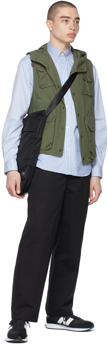 Comme des GarÃ§ons Homme Black Cotton Weather Trousers