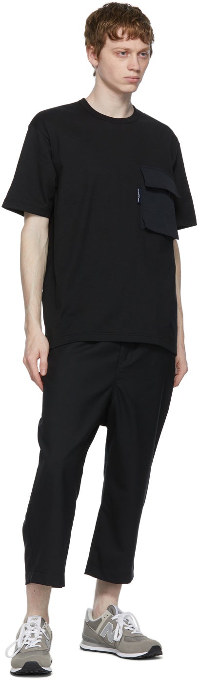 Comme des GarÃ§ons Homme Black Flap Pocket T-Shirt