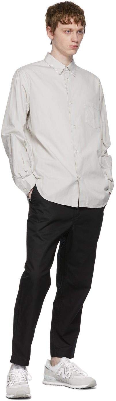 Comme des GarÃ§ons Homme Black Gabardine Chino Trousers