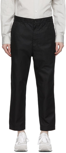 Comme des GarÃ§ons Homme Black Gabardine Chino Trousers - Commez des garçons Homme Black Gabardine Chino Pantalons Chino - comme des garÃ§ons homme 흑인가 비 딘 치노 바지