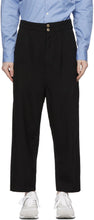 Comme des GarÃ§ons Homme Black Gabardine Garment-Dyed Trousers - Commez des garçons Homme Black Gabardine Pantalon teint de vêtement - comme des garÃ§ons homme 검은 가베린 의류 염색 바지