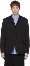 Comme des GarÃ§ons Homme Black Garment-Dyed Blazer - Commez des garçons Homme Black Blazer teint de vêtement noir - comme des garÃ§ons homme 흑인 의류 염색 블레이저