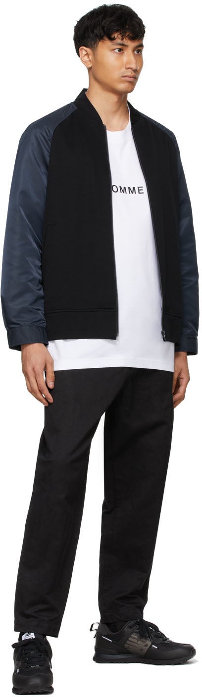 Comme des GarÃ§ons Homme Black Garment-Dyed Trousers