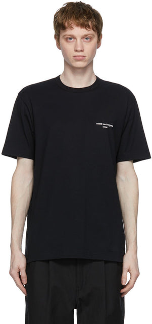 Comme des GarÃ§ons Homme Black Logo T-Shirt - T-shirt de logo noire Homme des garçons - comme des garÃ§ons homme 검은 로고 티셔츠