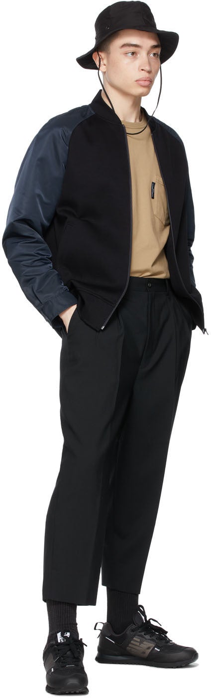 Comme des GarÃ§ons Homme Black Tropical Wool Trousers