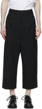 Comme des GarÃ§ons Homme Black Tropical Wool Wide-Leg Trousers - Table des garçons Homme Pantalon de jambe de laine tropicale tropicale noir - comme des garÃ§ons homme 검은 열대 양모 와이드 다리 바지