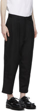 Comme des GarÃ§ons Homme Black Wool Ramie Trousers