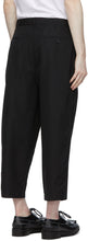 Comme des GarÃ§ons Homme Black Wool Ramie Trousers