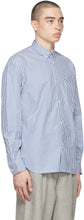 Comme des GarÃ§ons Homme Blue Stripe Gradient Logo Shirt