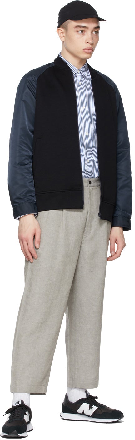 Comme des GarÃ§ons Homme Blue Stripe Gradient Logo Shirt