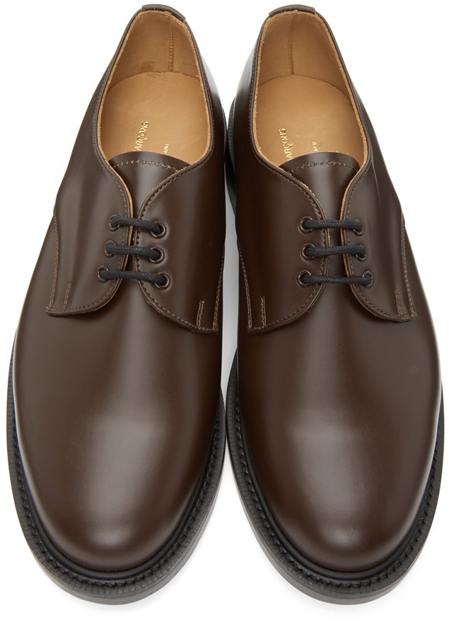 Comme des GarÃ§ons Homme Brown NPS Edition Officer Gibson Derbys