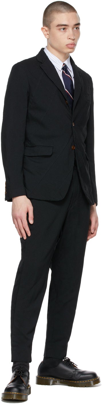 Comme des GarÃ§ons Homme Deux Black Garment-Dyed Trousers