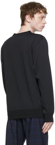 Comme des GarÃ§ons Homme Deux Black Jersey Sweatshirt
