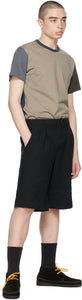 Comme des GarÃ§ons Homme Deux Black Pleated Bermuda Shorts