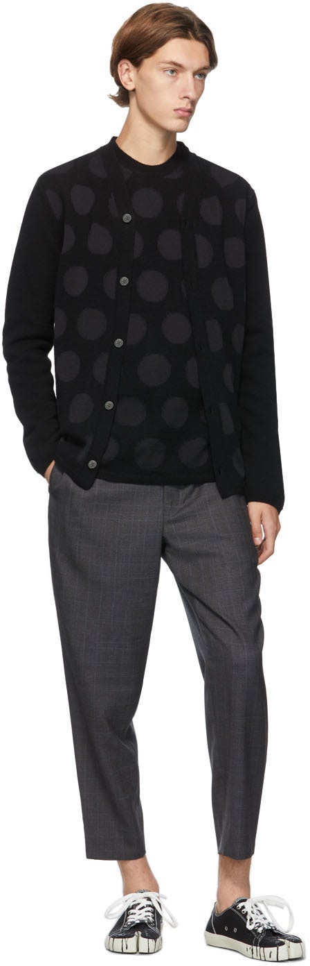 Comme des GarÃ§ons Homme Deux Black Polka Dot Sweater