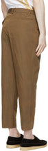 Comme des GarÃ§ons Homme Deux Brown Herringbone Stripe Trousers