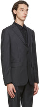 Comme des GarÃ§ons Homme Deux Grey Gabardine Striped Blazer