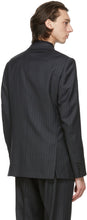 Comme des GarÃ§ons Homme Deux Grey Gabardine Striped Blazer