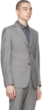 Comme des GarÃ§ons Homme Deux Grey Wool Stripe Blazer