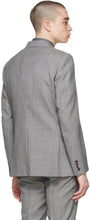Comme des GarÃ§ons Homme Deux Grey Wool Stripe Blazer