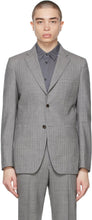 Comme des GarÃ§ons Homme Deux Grey Wool Stripe Blazer - Blazer à rayures de laine de laine de laine grise Homme des garçons - comme des garÃ§ons homme deux 회색 양모 스트라이프 블레이저