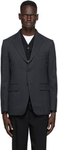 Comme des GarÃ§ons Homme Deux Grey Wool Twill Blazer - Blazer en sergé de laine de laine grise Homme des garçons - comme des garÃ§ons homme deux grey wool 능 직물 블레이저