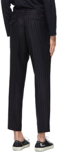 Comme des GarÃ§ons Homme Deux Navy Chalk Stripe Trousers