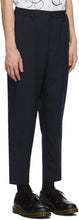 Comme des GarÃ§ons Homme Deux Navy Gabardine Trousers