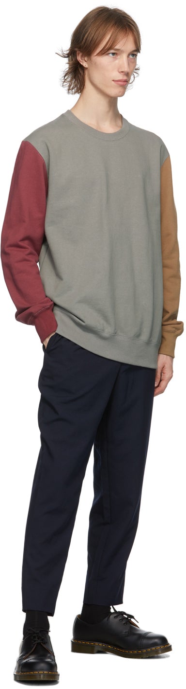 Comme des GarÃ§ons Homme Deux Navy Gabardine Trousers