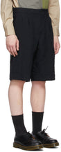 Comme des GarÃ§ons Homme Deux Navy Pleated Bermuda Shorts