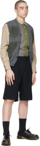 Comme des GarÃ§ons Homme Deux Navy Pleated Bermuda Shorts