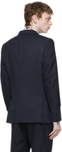 Comme des GarÃ§ons Homme Deux Navy Wool Double Sleeve Blazer