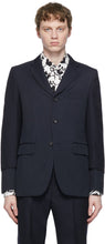 Comme des GarÃ§ons Homme Deux Navy Wool Double Sleeve Blazer - Commez des garçons Blazer à manches doubles de laine de laine Navy Homme Deux Navy - comme des garÃ§ons homme deux 해군 양모 더블 슬리브 블레이저