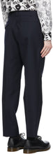 Comme des GarÃ§ons Homme Deux Navy Wool Serge Trousers